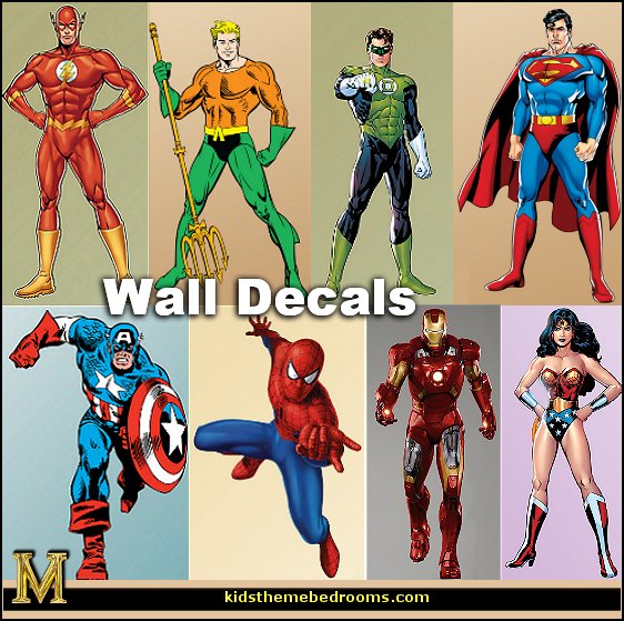 wall decor ideas with photos Superhero Bedroom Wall Decals | 562 x 559