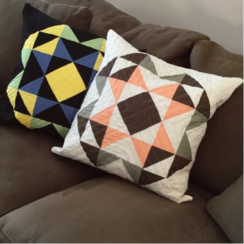 quilted throw pillows by creativeblockquilts