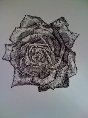 thorns and roses drawings. Roses And Crosses Drawings.