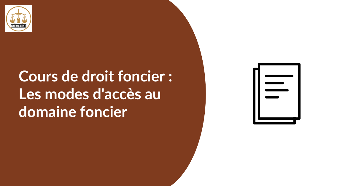 Cours de droit foncier : La gestion du patrimoine foncier