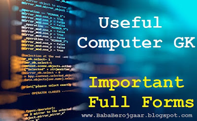 Useful Computer GK - Important Full Forms part 1