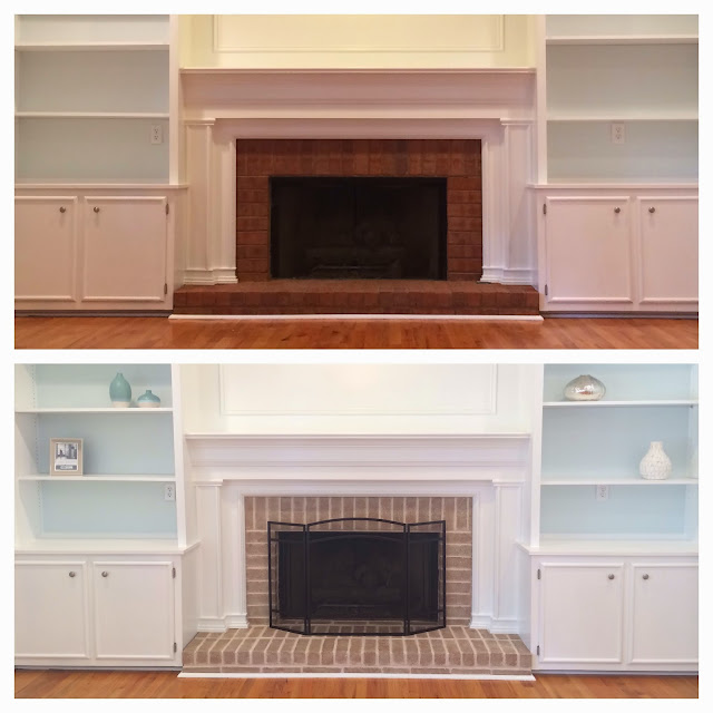 The Smitten Mintons: How to Paint a Brick Fireplace