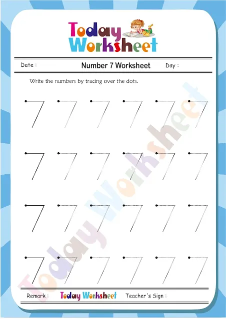 Maths : Number 6 Tracable worksheet