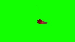 Drop of Blood on a green background.