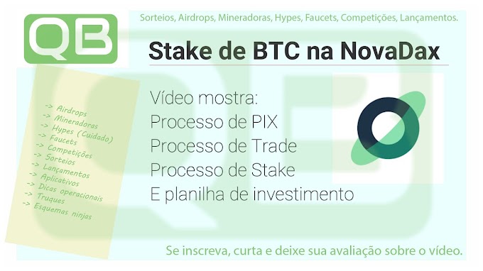 CanalQb - Exchange - Novadax - Cada indicação gerará até R$ 25,00 para você e seus amigos