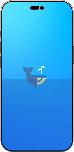 minimalist blue whale Minimalist iPhone Wallpaper 4K
