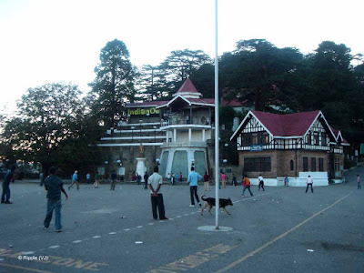 Posted by Ripple (VJ) : Main places to visit in Shimla Town: The Ridge road is a large open space, located in the heart of Shimla, the capital city of Himachal Pradesh, India. It runs east to west alongside the Mall Road, and joins it at the Scandal point on the west side. On the east side, the Ridge road leads to Lakkar Bazaar, a wooden crafts market. The Ridge houses a large water reservoir which acts as the main supply of Shimla town