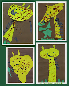 Continuum from 'Craftivity' to Authentic Art: Child Created Giraffe Paintings at RainbowsWithinReach