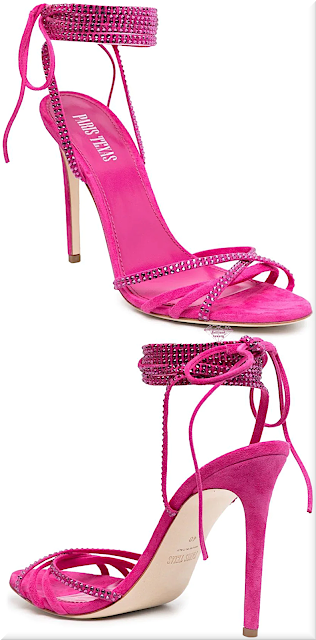 ♦Pantone Violet Rose pink Paris Texas Holly Nicole lace up sandals #paristexas #shoes #pantone #pink #brilliantluxury