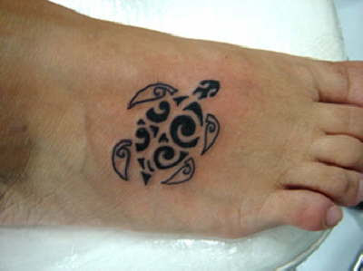 turtle tattoo, foot tattoo