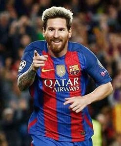 Foto de Lionel Messi con cabello teñido