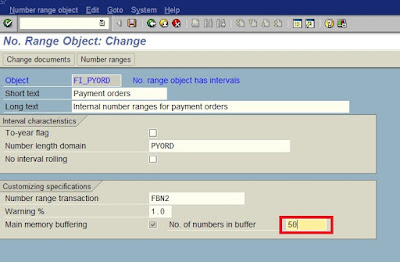 SAP ABAP Number Range Buffering Payment Orders