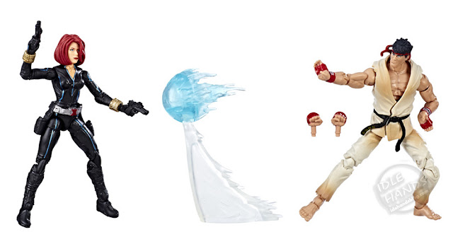 Hasbro Marvel Marvel vs Capcom Infinite Gamerverse Action Figures Black Widow vs Street Fighter's Ryu