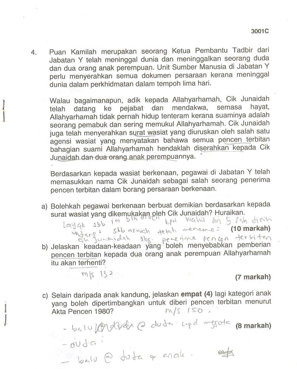 SOALAN KPSL N27 :BAHAGIAN III UNDANG-UNDANG UMUM 2009 