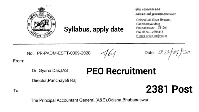 OSSSC PEO Recruitment 2022 - Apply Online For 2318 PEO Post
