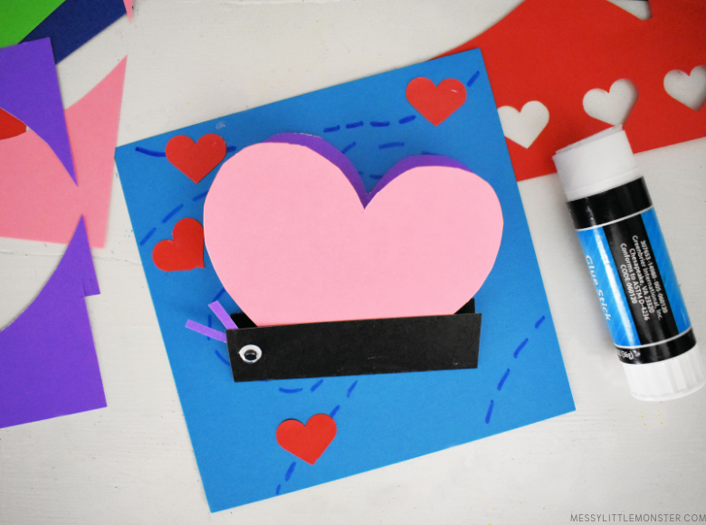 heart butterfly craft for kids