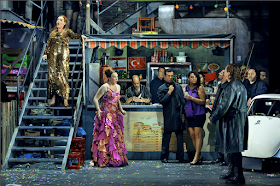 Catherine Foster (Brünnhilde), Allison Oakes (Gutrune), Stefan Vinke (Siegfried) - Wagner: Götterdämmerung - Bayreuth Festival (©Bayreuther Festspiele / Enrico Nawrath)