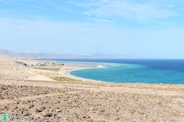 Playa de Sotavento desde el mirador del Salmo, Fuerteventura