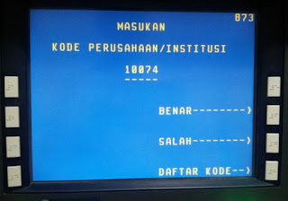 Masukkan kode perusahaan / instusi, masukkan kode UNIV Negeri Malang (10074).