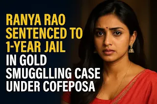 Ranya Rao sentenced under COFEPOSA in gold smuggling case - courtroom with gold bars
