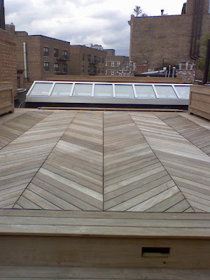 City Beautiful Carpentry: Herringbone Roof Deck- West Village