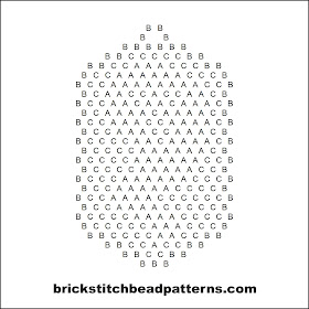 Click for a larger image of the Ghost Dog Tag Halloween bead pattern word chart.