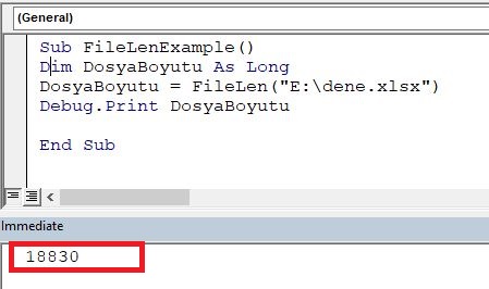 FileLen Fonksiyonu