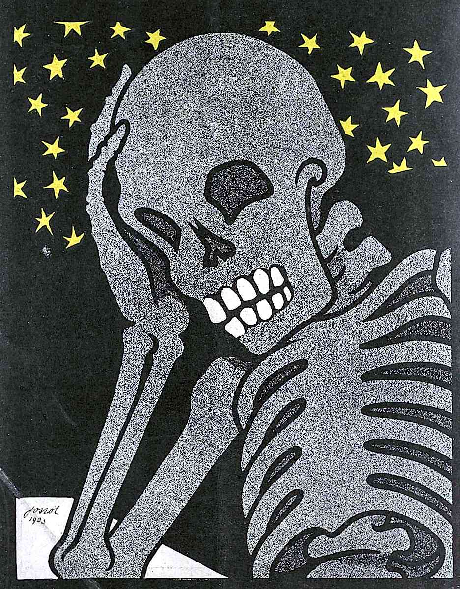 Henri-Gustave Jossot 1903, a skeleton with stars