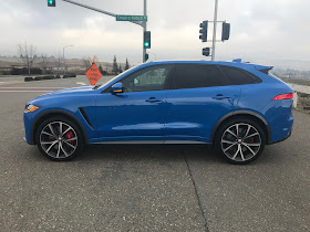 Side view of 2019 Jaguar F-Pace SVR