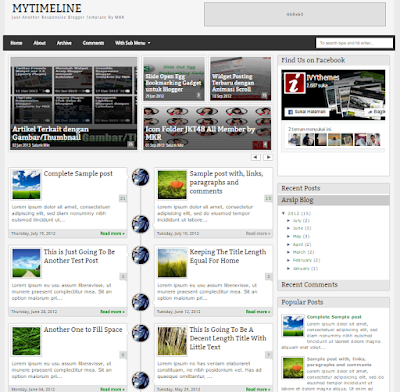 MyTimeLine Responsive Blogger Template Free Download 