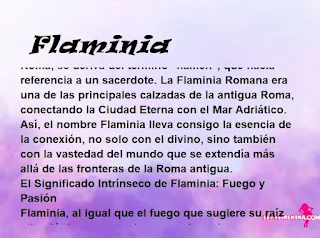 significado del nombre Flaminia