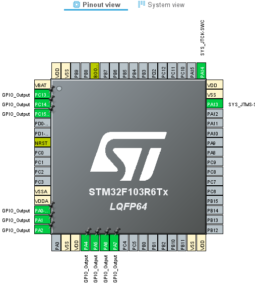 STM32F103C8T6 Blue Pill SysTick and Multiplexing Display Example