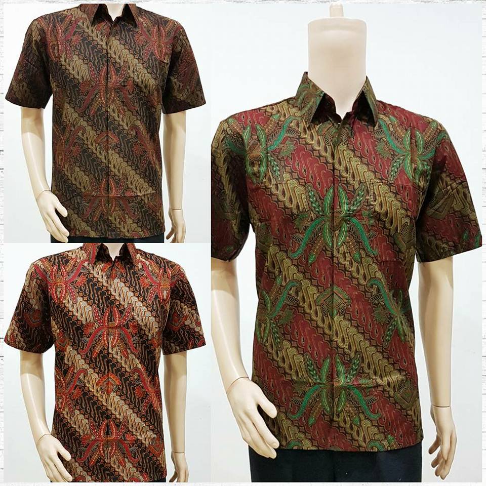  Model Baju Batik Pria Lengan Pendek Baturaden Parang 