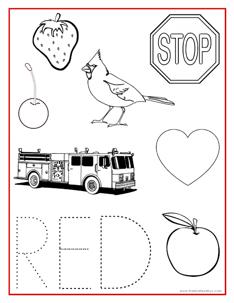 Red Color Activity Sheet