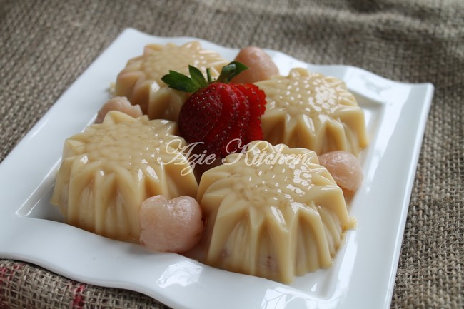 Agar Agar Laici Yang Mudah dan Sedap - Azie Kitchen