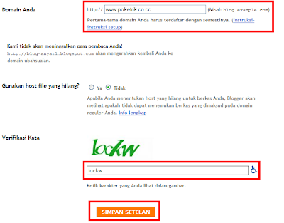 Setting Domain Co.Cc di Blogspot+Redirect