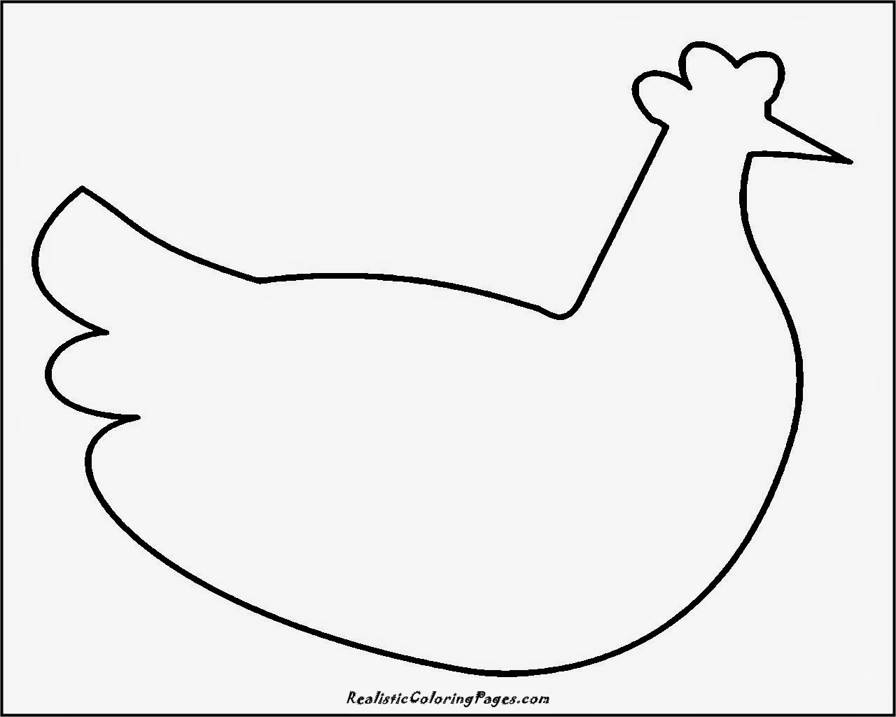 simple chicken coloring pages
