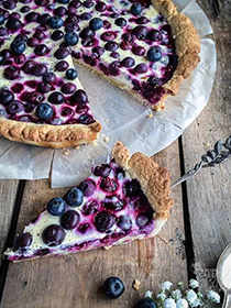  TARTALETA DE ARÁNDANOS CON CREMA FRAICHE