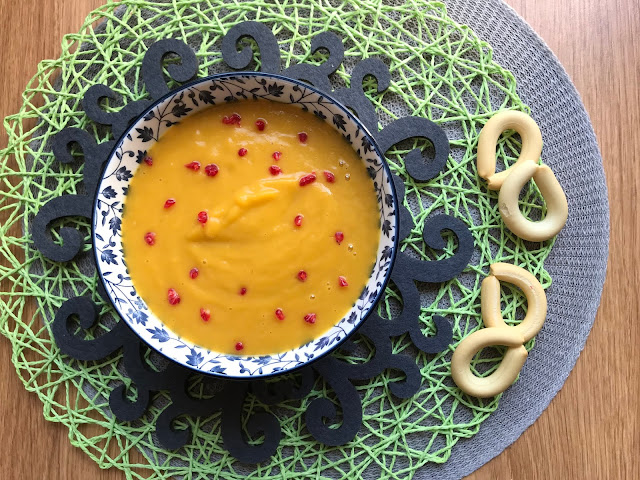 crema de calabaza con mango receta