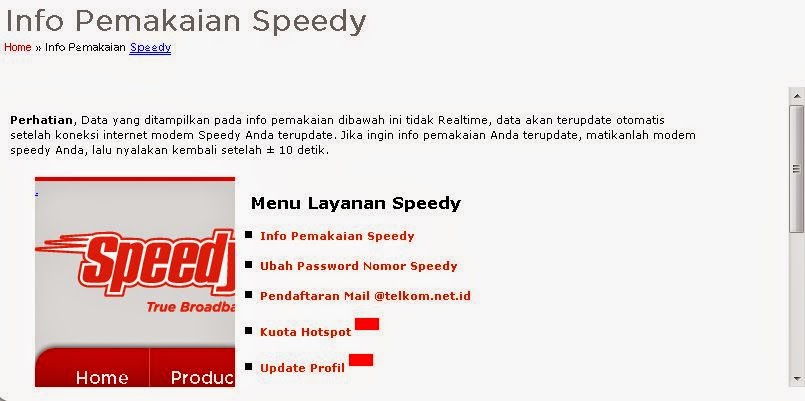 Cek Info Pemakaian Speedy Online  violia sagita blog