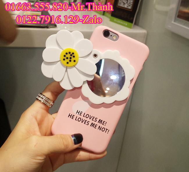 Ốp lưng Hoa Daisy Kèm Gương cho iPhone 6/6S