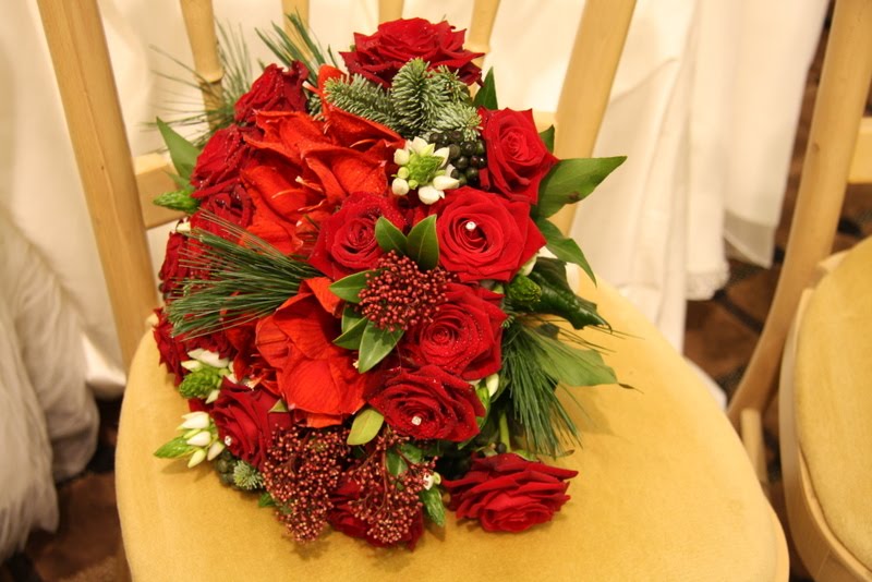 My second offering is this seriously festive Christmas wedding bouquet which 