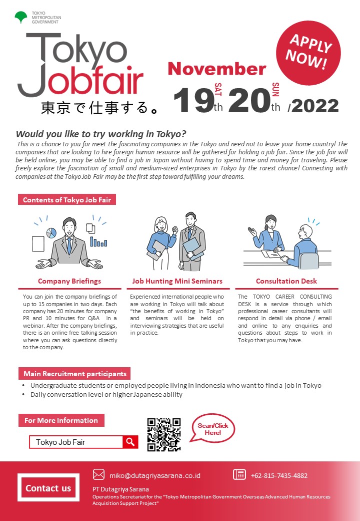 Pengumuman Tokyo Job Fair 2022