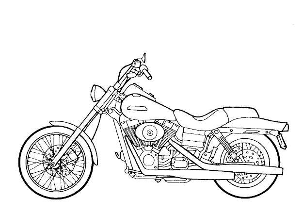 Free Printable Motorcycle Coloring Pages