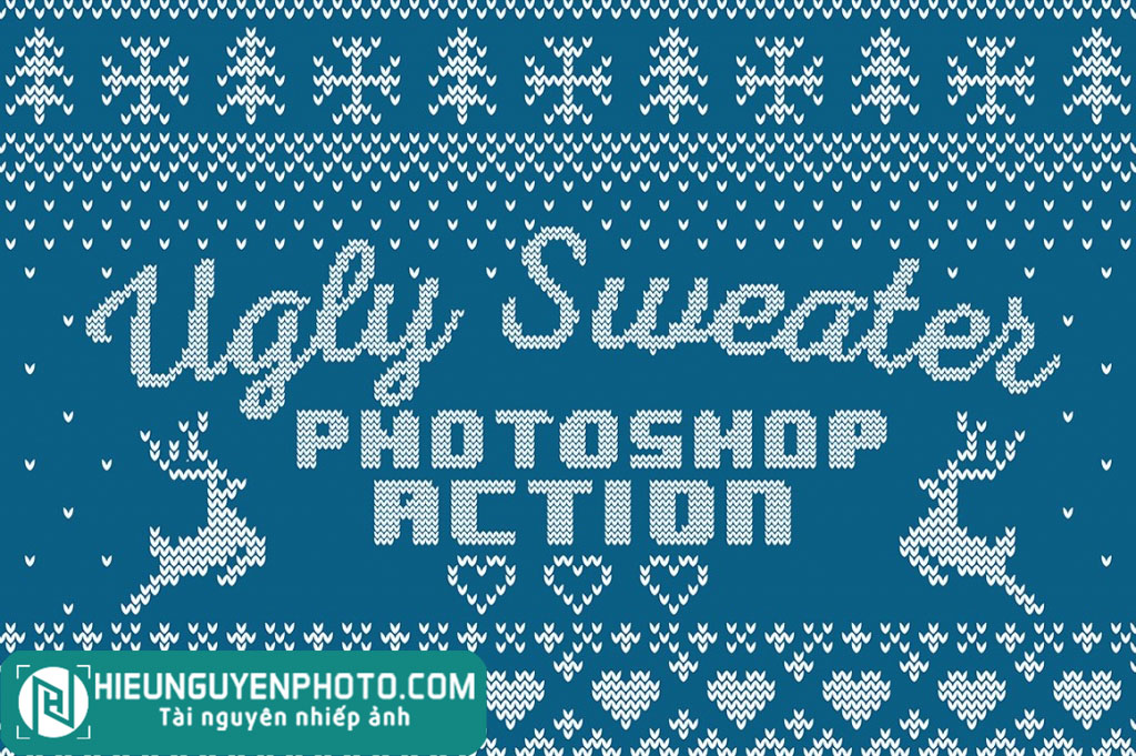 Ugly Sweater Tạo hiệu ứng ảnh dệt len tuyệt đẹp