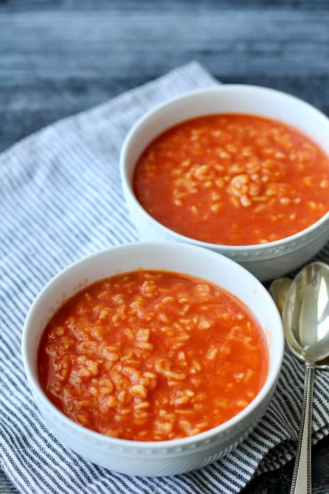 Alphabet Soup (Sopa de Letras) in bowls