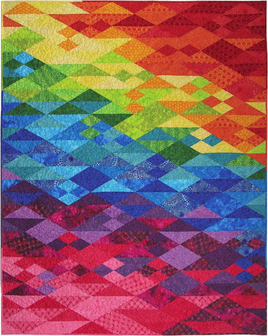 Free Batik Quilt Pattern via Hoffman Fabrics