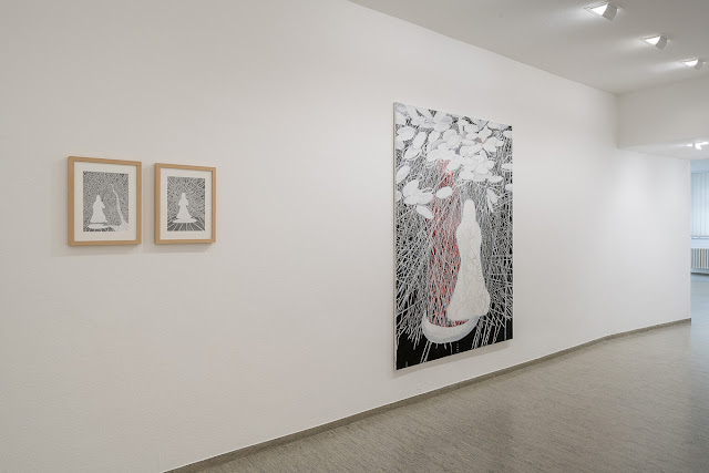 Ausstellung von Renata Jaworska in der Städtischen Galerie Villingen-Schwenningen. Die Künstlerin zeigt ihre neuen Arbeiten auf Leinwand und Papierarbeiten.