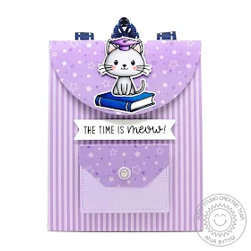 Sunny Studio Stamps: Grad Cat Sweet Treat Bag Dies Build-A-Tag Dies Graduation Themed Gift Bag Anja Bytyqi