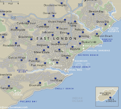 East London Map Regional City